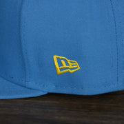 A close up of the New Era logo on the Boston Red Sox MLB City Connect 2021 On-Field Side Patch 9Fifty Snapback