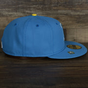 The wearer's right on the Boston Red Sox MLB City Connect 2021 On-Field Side Patch 59Fifty Fitted