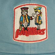 phil and phillys retro logo Philadelphia Phillies 1970 Quaker Logo Powder Blue Adjustable Dad Hat