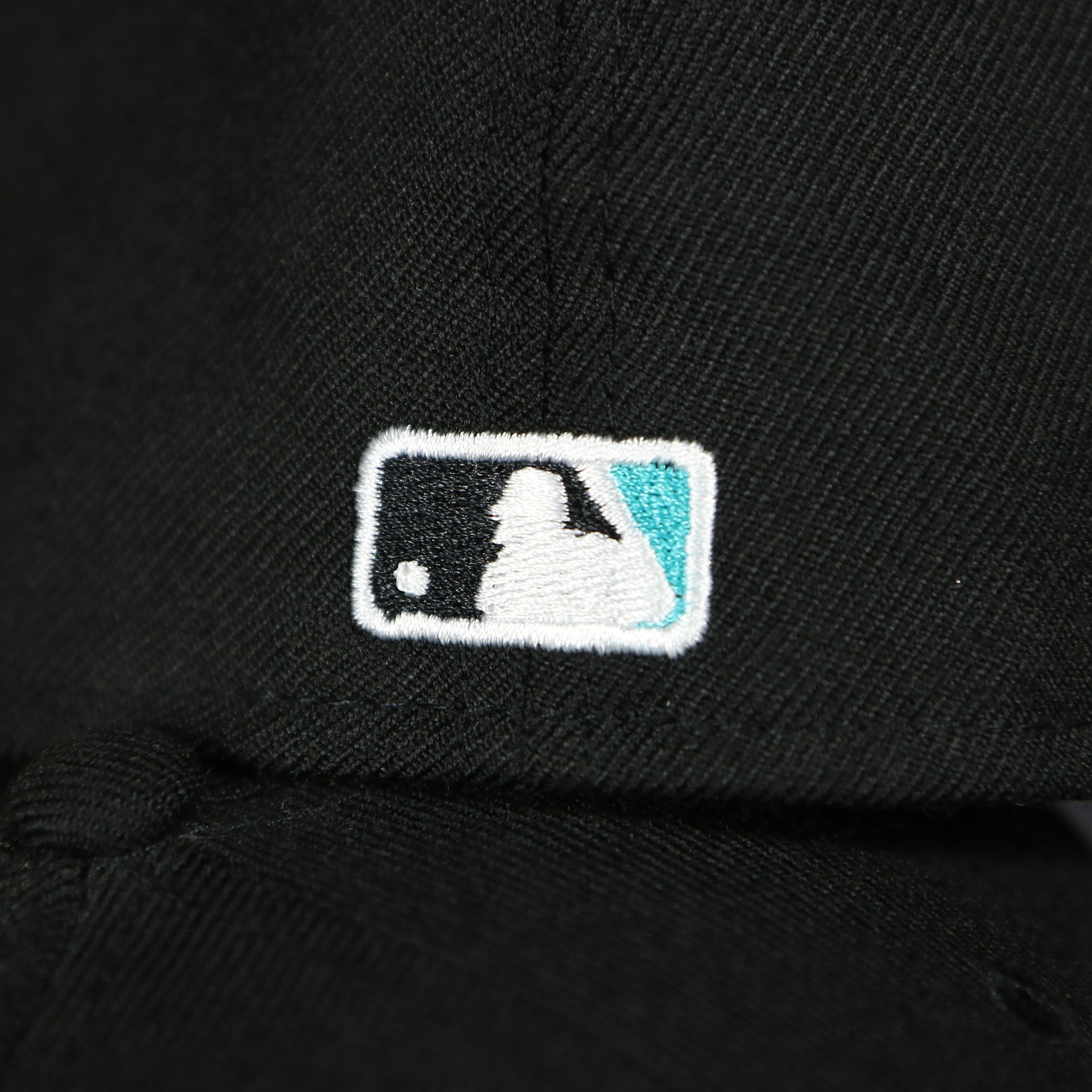 MLB cooperstown logo on the Marlins On-Field Grey Bottom Fitted Cap | Florida Marlins 1997 Game Worn World Series Side Patch Gray Under Brim 59Fifty Fitted Hat