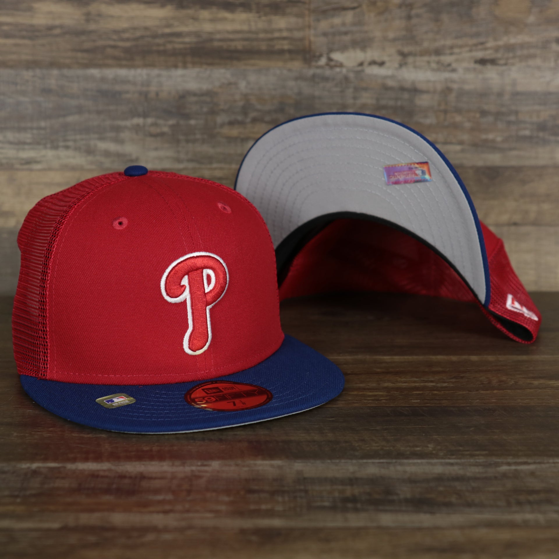 The Philadelphia Phillies Onfield 2022 Batting Practice 59Fifty Trucker Hat