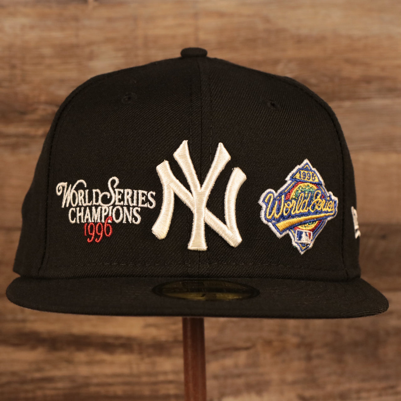 New York Yankees 1996 World Series Script Patch Gray Bottom 59Fifty Fitted Cap