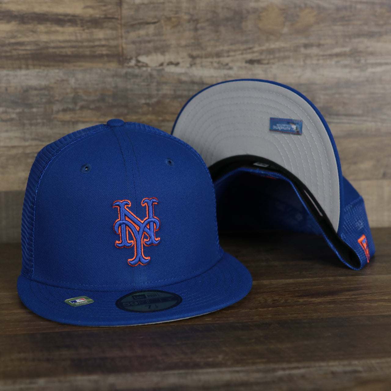 The New York Mets Onfield 2022 Batting Practice 59Fifty Trucker Hat