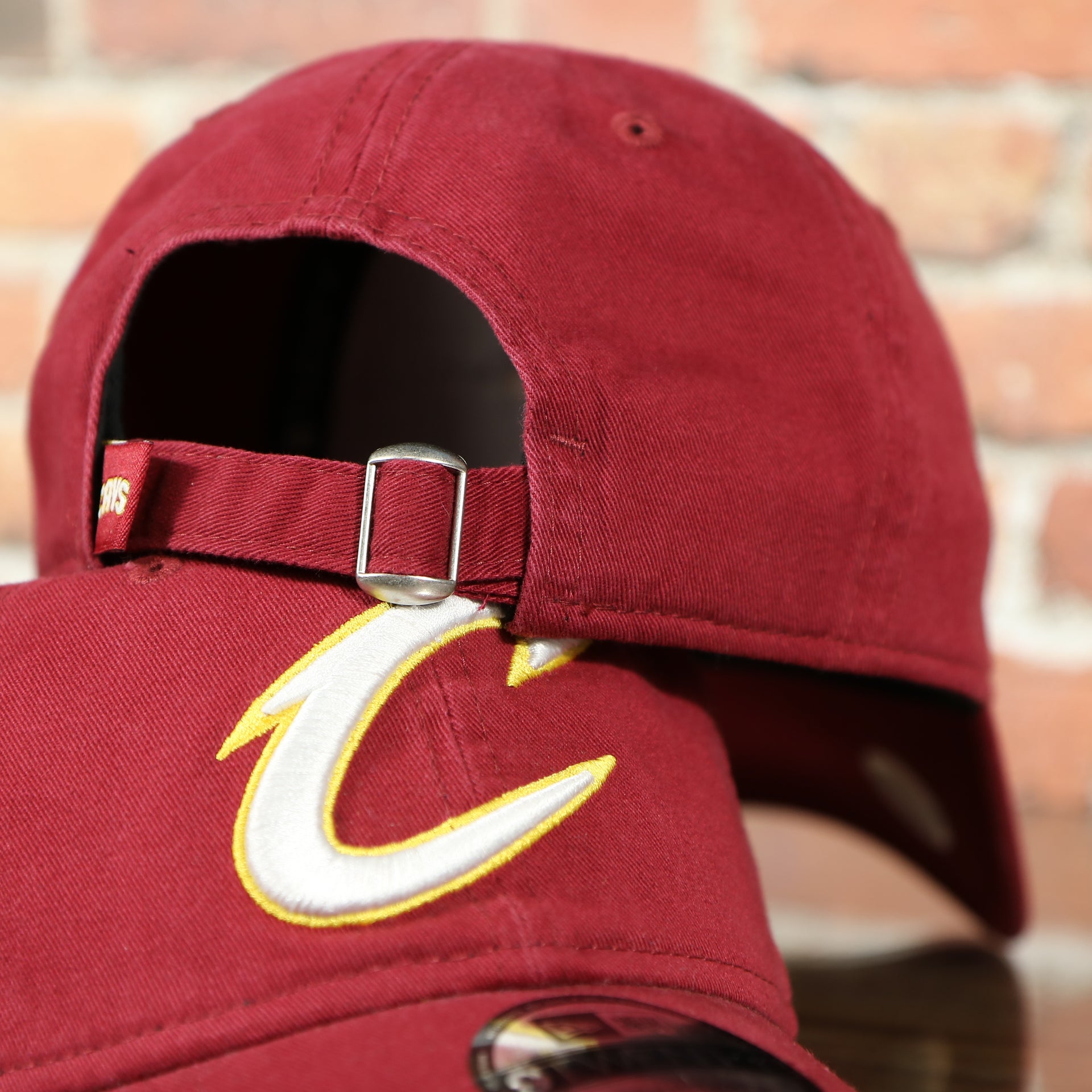 adjustable strap on the Cavaliers Dad Hat | Cleveland Cavaliers Red Dad Hat | Adjustable | OSFM