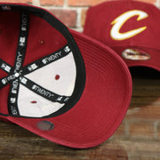 red under visor on the Cavaliers Dad Hat | Cleveland Cavaliers Red Dad Hat | Adjustable | OSFM
