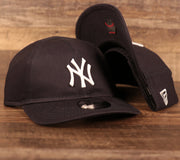 The New York Yankees navy blue toddler baseball cap by New Era.
