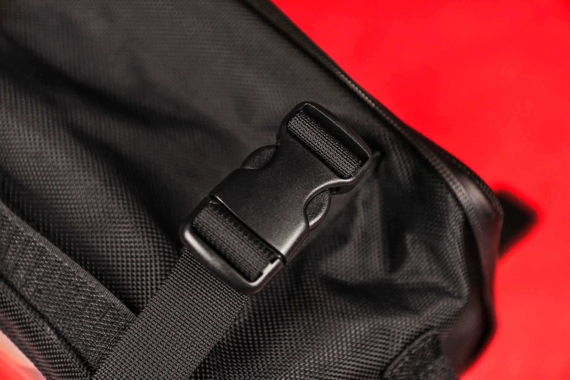 The Strap on the Black Box Portable Hanging Sneaker Bag For Travel and Storage With Clear Window