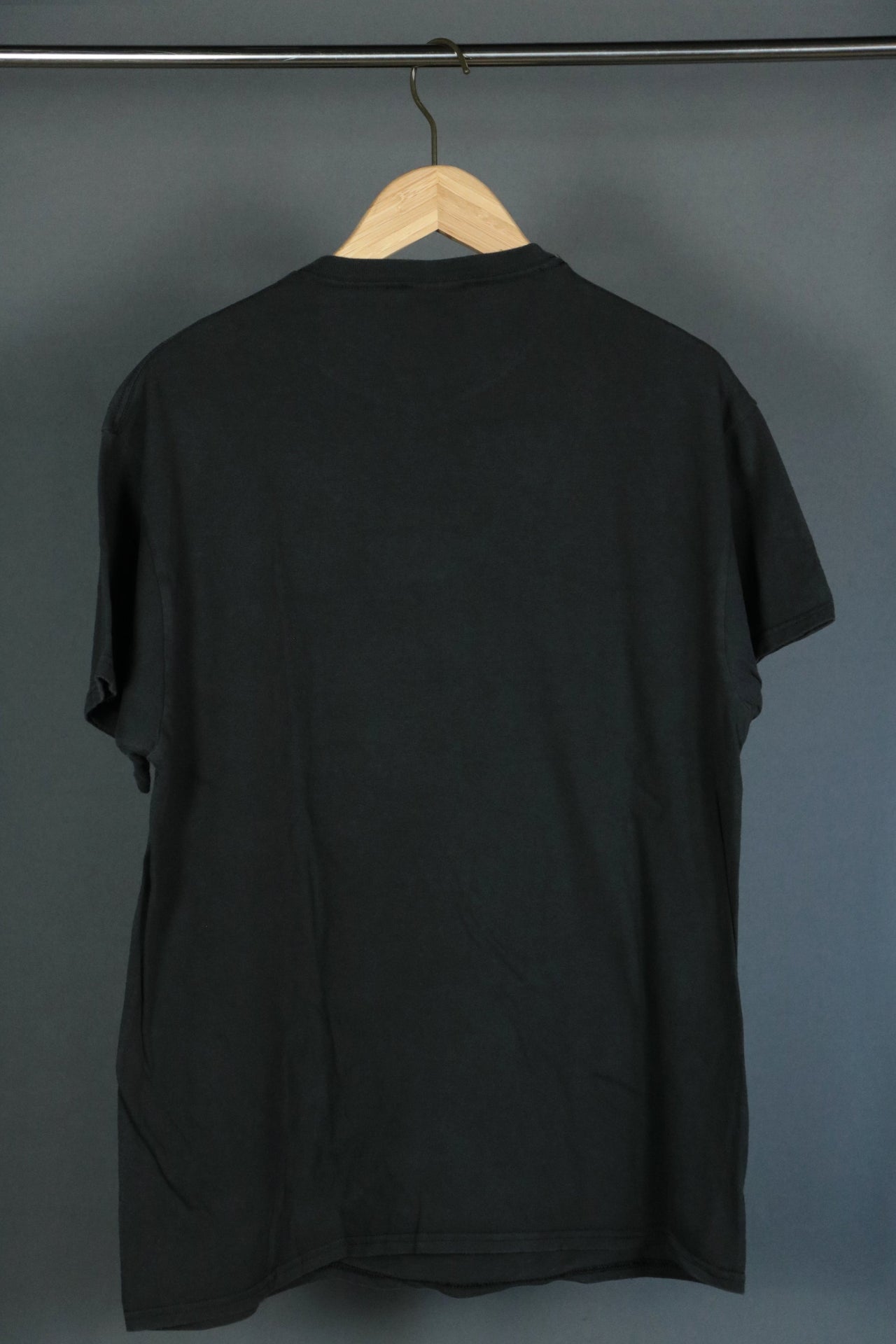 back of the Brooklyn Nets Vintage 90s Washed Print Black T-Shirt