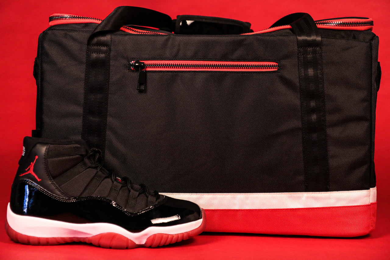 The Flight Pack Sneaker Duffle Bag To Match Bred 11s | Sneaker Duffel Travel Bag