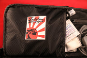 The top pocket on the Flight Pack Sneaker Duffle Bag To Match Bred 11s | Sneaker Duffel Travel Bag