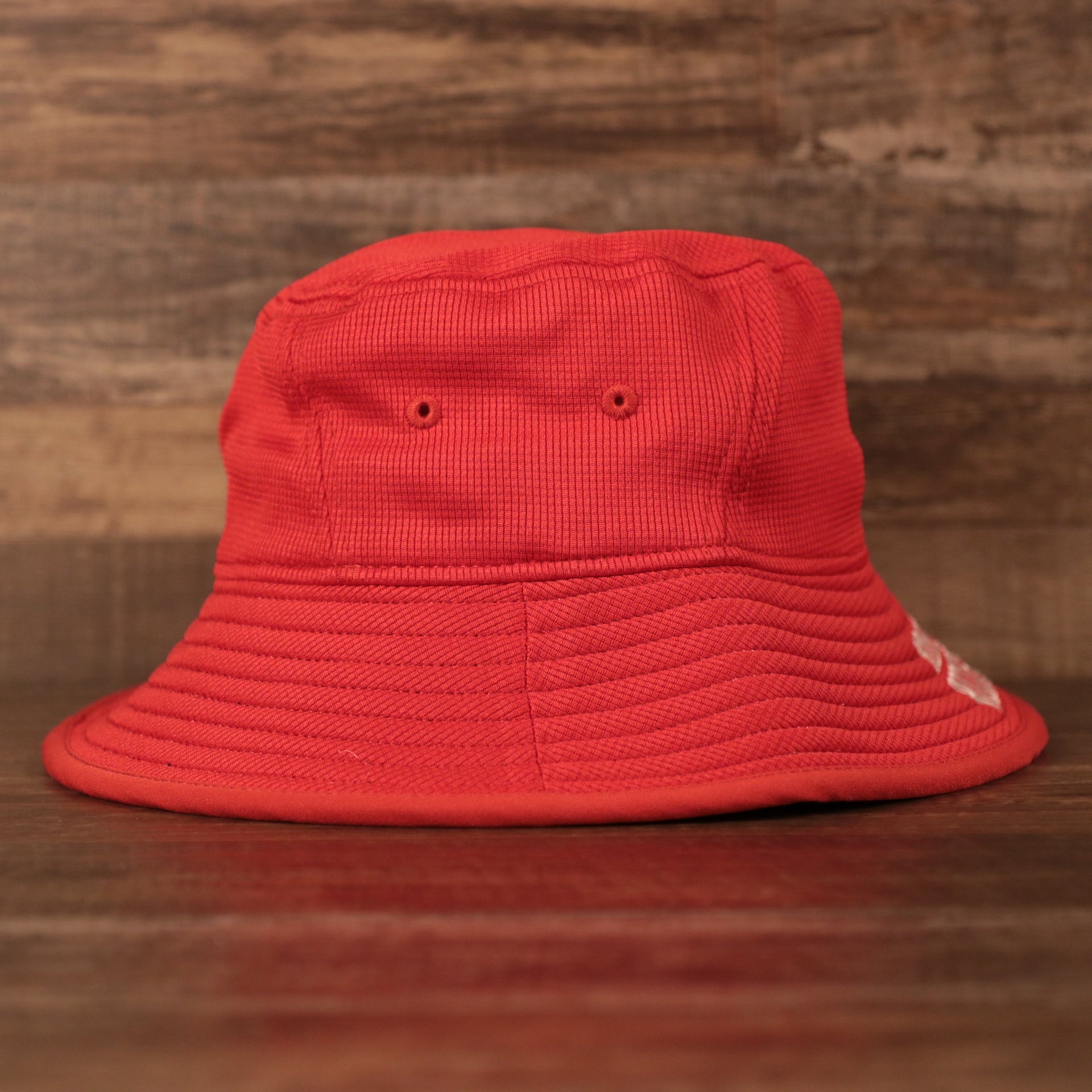 The Houston Rockets red boonie hat by New Era.