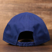 The flexible strap at the backside of the royal blue Philadelphia 76ers toddler ball cap by New Era.