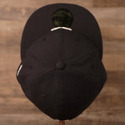 Top view of the 59Fifty NY Yankees Black Bottom On Field Cap