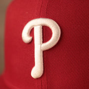Phillies Jackie Robinson Fitted Cap | Philadelphia Phillies On-Field Jackie Robinson Side PatchRed Fitted Hat the phillies logo is white