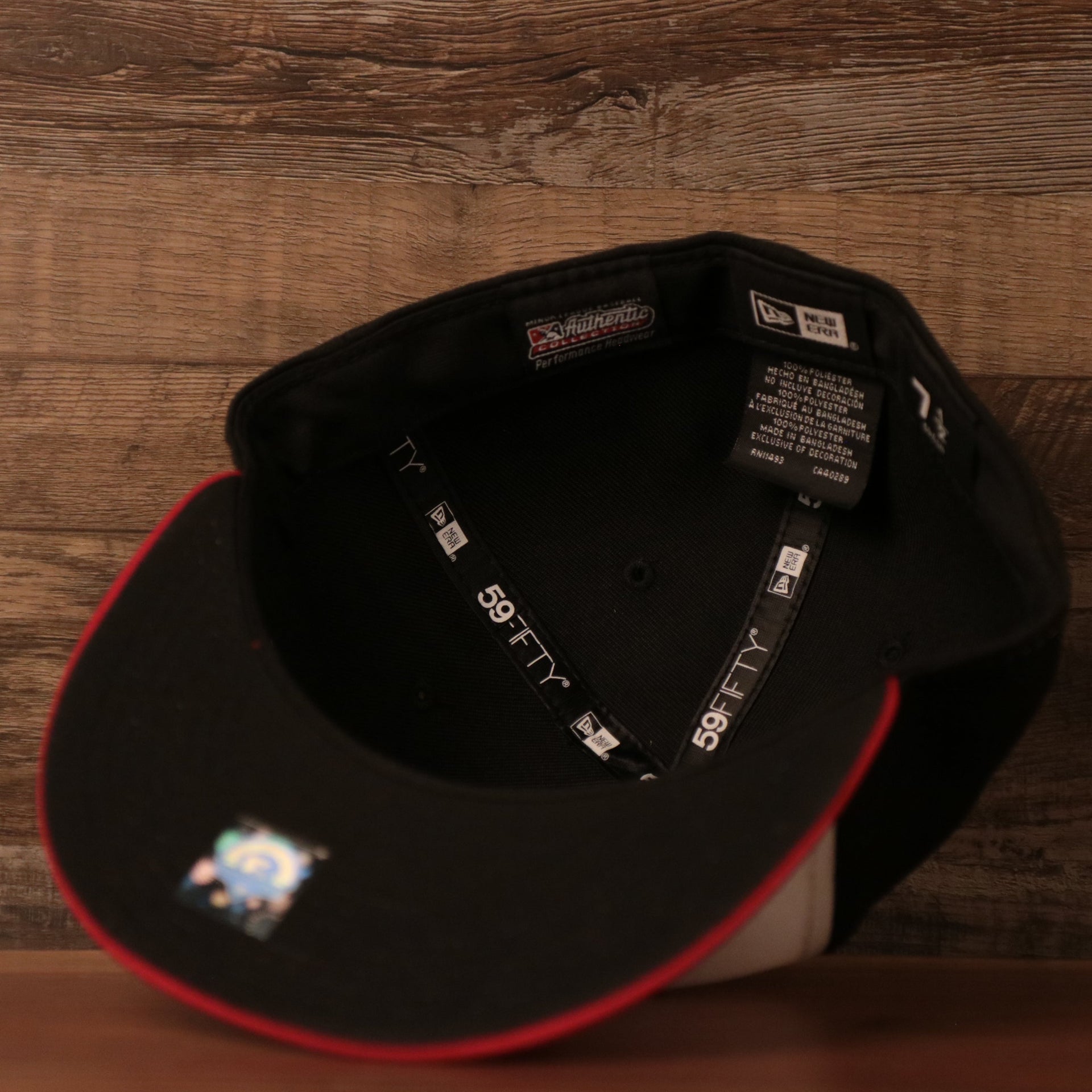 The black bottom fitted MiLB Copa 59fifty for the Reading Fighting Phils by New Era.