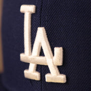 Dodgers Grey Bottom Fitted Cap | Los Angeles Dodgers 1998 World Series Patch Gray Underbrim Fitted Hat the dodgers logo is embroidered in white