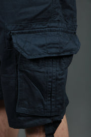 left lower pocket on the Jordan Craig Bedrock Cargo Shorts Navy