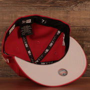 The grey bottom fitted Philadelphia Phillies 2008 World Series side patch New Era fitted cap.