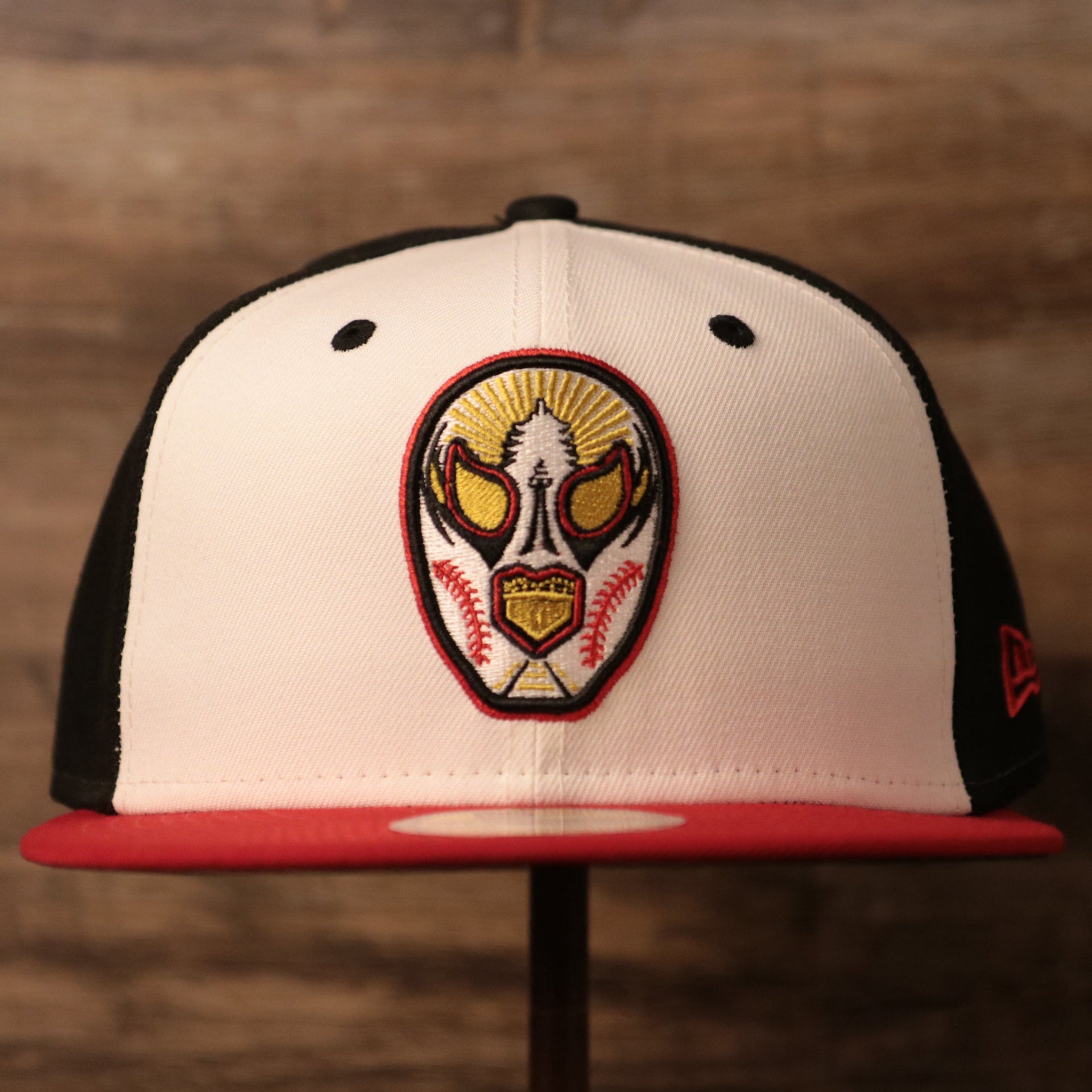 The Reading Fighting Phils MiLB Copa black with luchadores fitted cap.