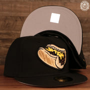 The black Philly cheeseteak without onions New Era fitted cap.