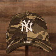 The New York Yankees woodland camo 3930 flexfit cap by New Era.