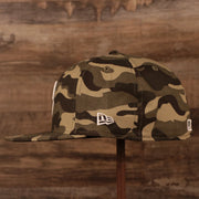 The left side of the 2021 Phillies Military hat, showing the New Era flag logo.