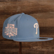 The Philadelphia Phillies vintage ice blue 1996 All Star Game side patch fitted cap.