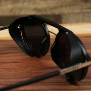The inside of the Steampunk Frames Black Lens Sunglasses with Black Frame