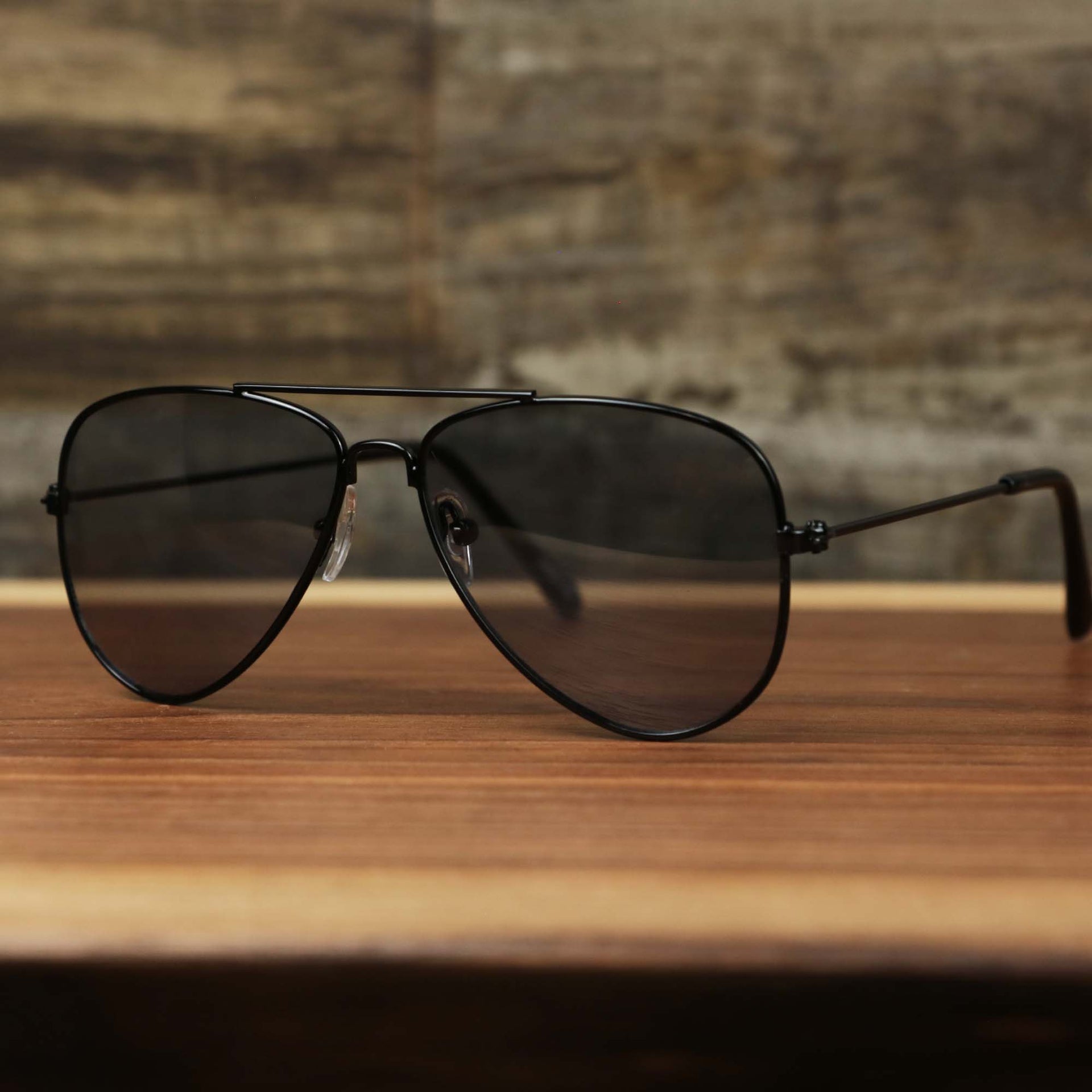 The Kid’s Aviator Frame Black Lens Sunglasses with Black Frame