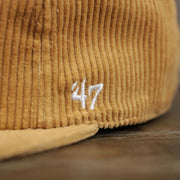The 47 brand logo on the Corduroy Philadelphia Phillies Cooperstown Snapback | 47 Brand Khaki