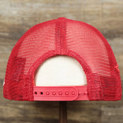 The backside of the Youth Anaheim Angels MLB 2022 All Star Game Mesh Back 9Fifty Snapback Cap | ASG 2022 Red Trucker Hat