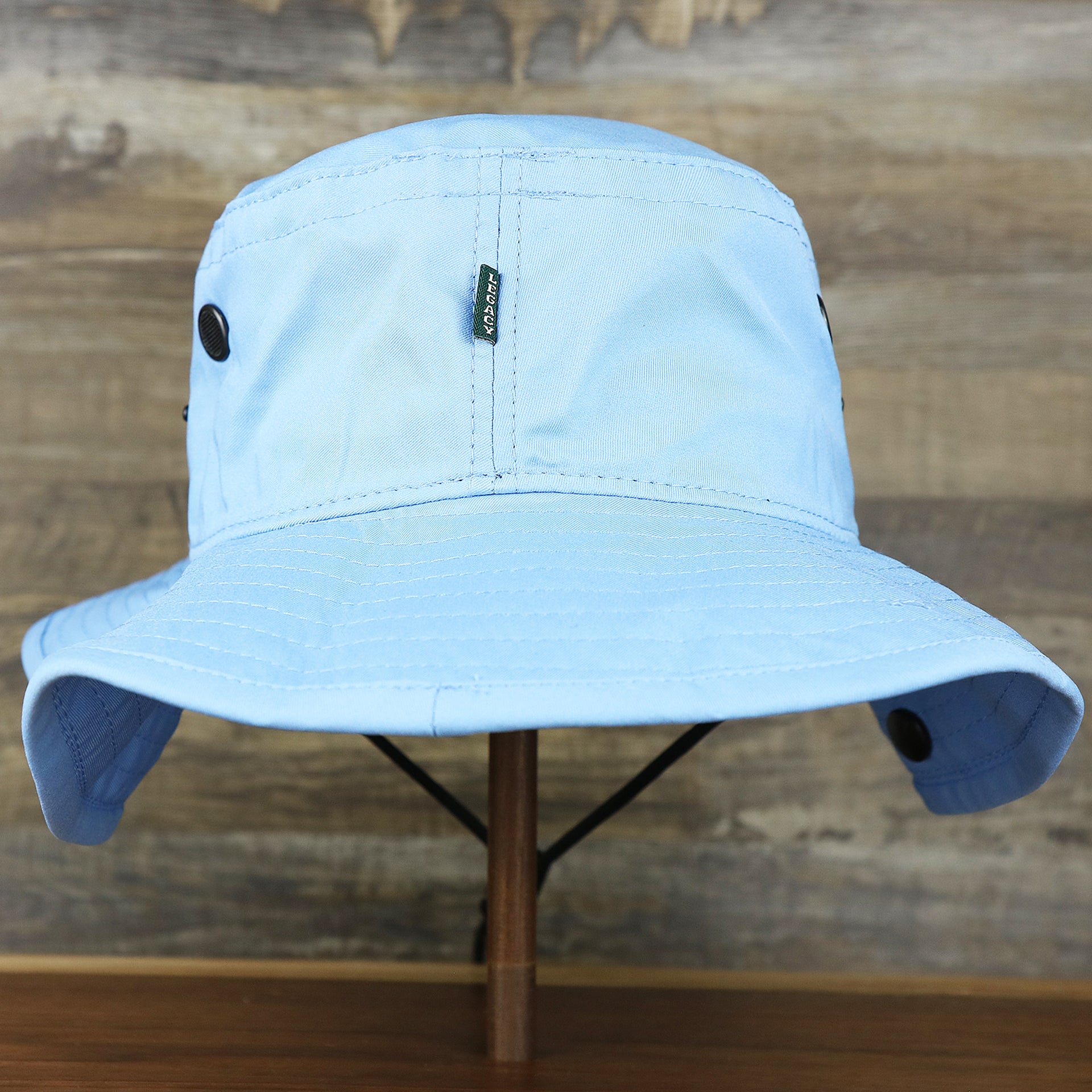 The backside of the Ocean City New Jersey 1897 Bucket Hat | Light Blue Bucket Hat