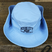 The Ocean City New Jersey 1897 Bucket Hat | Light Blue Bucket Hat with button up sides 
