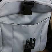 The smaller pocket on the Essential Nylon Shoulder Bag Streetwear with Mesh Pocket | Official Gray