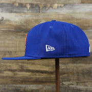 The Wearer's left on the New York Mets Lady Liberty Side Patch Gray Bottom 59Fifty Fitted Cap | Royal Blue 59Fifty Cap