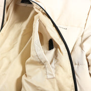 The hidden pocket on the Jack And Jones Moonbeam Puffer Jacket With Hidden Pocket | Cream Puffer Jacket