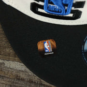 The NBA Offical Headwear Sticker on the Orlando Magic NBA 2022 Draft Gray Bottom 9Fifty Snapback | New Era Cream/Black