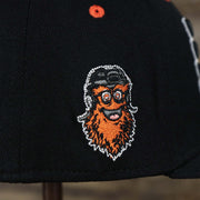 The Gritty Side Patch on the Philadelphia Flyers Side Patch Dugout Side Defender Fitted Cap | Black Stretch Fitted Cap