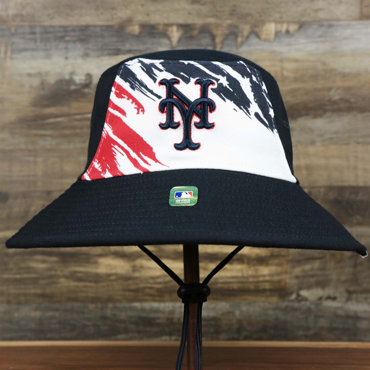The Stars And Stripes New York Mets 4th of July Bucket Hat | New Era Navy OSFM