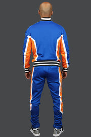 The backside of the NYC Basketball Varsity Athletic Track Suit
