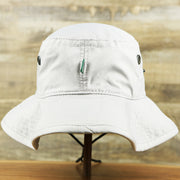 The backside of the Ocean City New Jersey Wordmark Since 1897 Bucket Hat | Shark Grey Bucket Hat