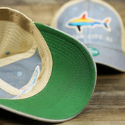 The undervisor on the Ocean City Horizon Shark Vintage Mesh Back Worn Colorway Trucker Hat | Light Blue Trucker Hat