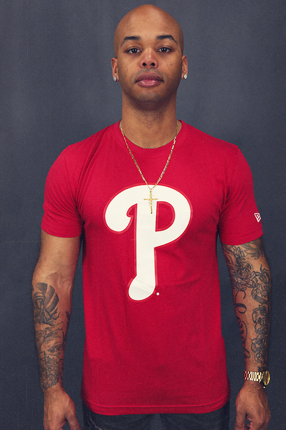 Philadelphia Phillies "City Transit" 59Fifty Fitted Matching Red T-Shirt