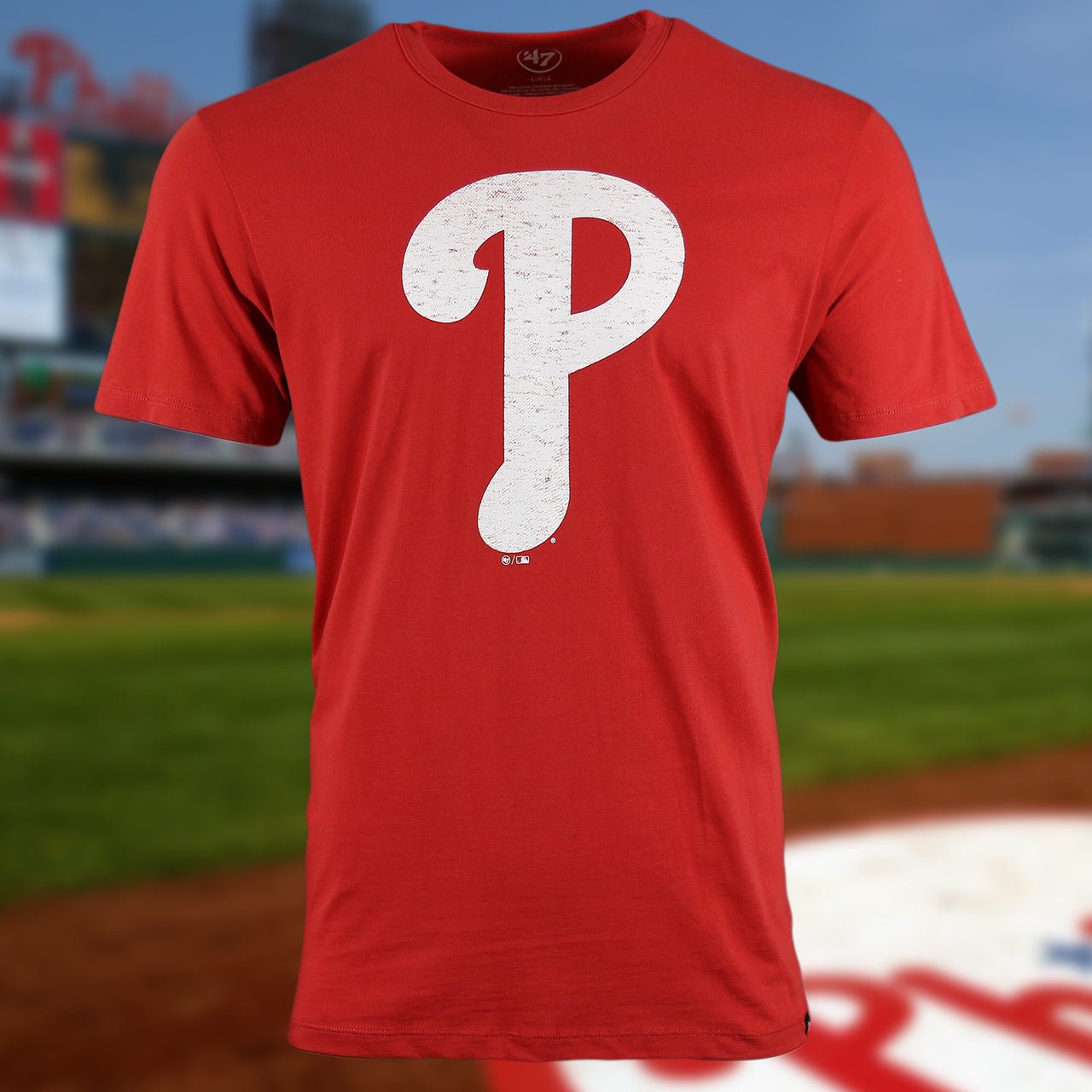 Philadelphia Phillies T Shirt With White Phillies Logo | Red T-Shirt