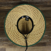The underside of the Green Bay Packers On Field 2020/2022 Summer Training Straw Hat | New Era OSFM