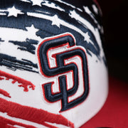 The Padres Logo on the San Diego Padres 2022 4th of July Stars And Stripes 9Fifty | New Era Navy OSFM