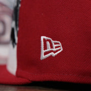 The New Era logo on the Anaheim Angels 2022 4th of July Stars And Stripes 9Fifty | New Era Navy OSFM