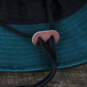 The chin strap on the Philadelphia Eagles Panama Pail Bucket Hat | 47 Brand, Black