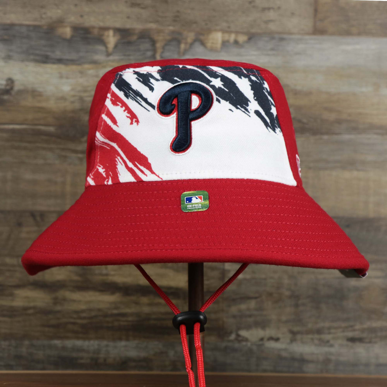 The Stars And Stripes Philadelphia Phillies 4th of July Bucket Hat | New Era Red OSFM