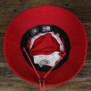 The underside of the Stars And Stripes Philadelphia Phillies 4th of July Bucket Hat | New Era Red OSFM
